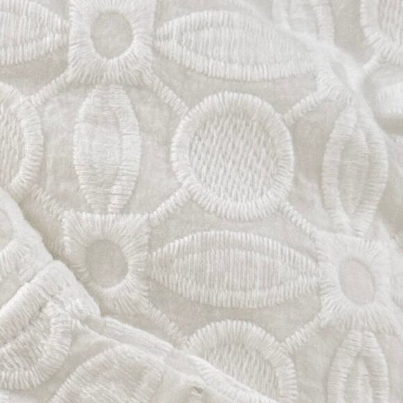 Foxcroft Off White Dani Button Down 3/4 Sleeve Shirt 8 - Picture 9 of 9